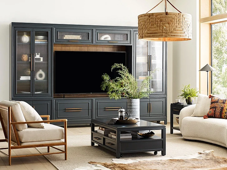 Aspenhome Alexander Entertainment Wall in Midnight I3014