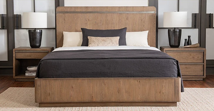 Aspenhome Liam 2pc Panel Bedroom Set in Hearthstone