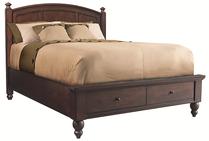 Aspenhome Cambridge Panel Storage Bedroom Set in Brown Cherry