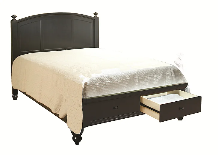 Aspenhome Cambridge Panel Storage Bedroom Set in Black EST SHIP TIME IS 4 WEEKS