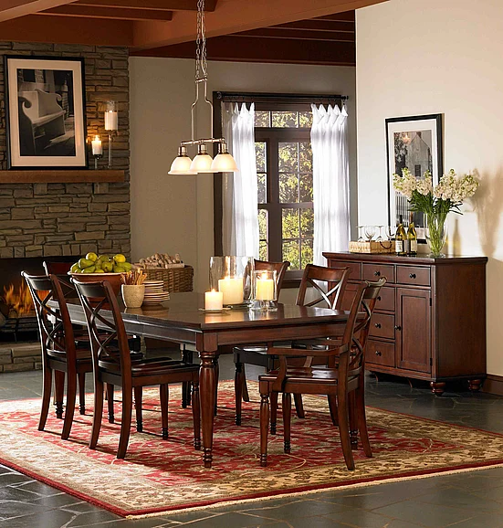Aspenhome Cambridge 7pc Formal Dining Room Set in Brown Cherry ICBDR