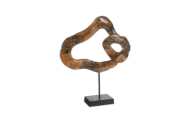 Phillips Collection Swirl Wood Sculpture in Natural/Black ID102123