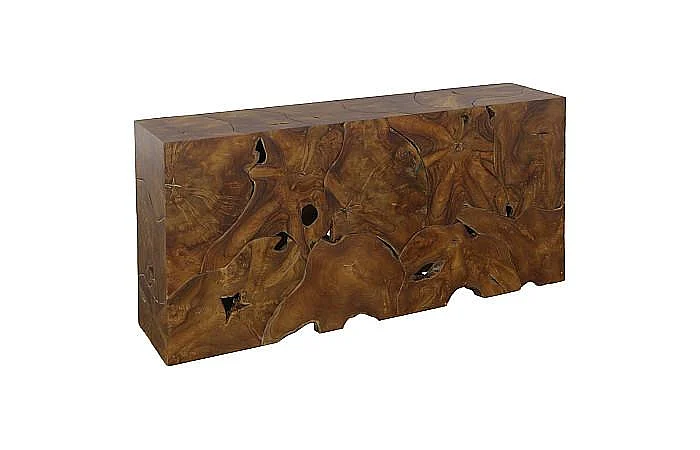 Phillips Collection Teak Slice Console Table in Natural ID104179