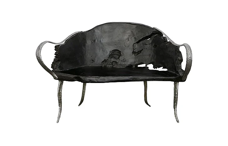 Phillips Collection Graven Live Edge Bench in Black ID112788