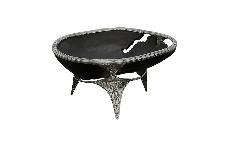 Phillips Collection Graven Table Top Bowl in Black and Stainless Steel ID112791