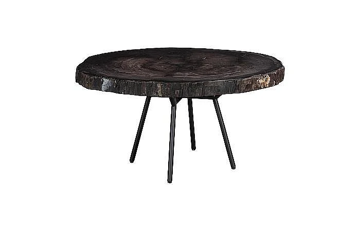 Phillips Collection Petrified Round Coffee Table in Gray and Black ID114671