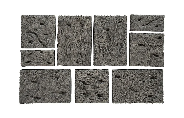 Phillips Collection Etched Rock Puzzle Wall Tiles Set of 9 ID114681