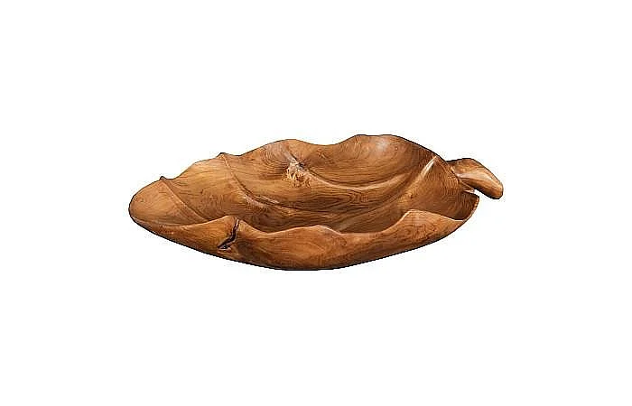 Phillips Collection Teak Wood Leaf Bowl in Natural ID115631