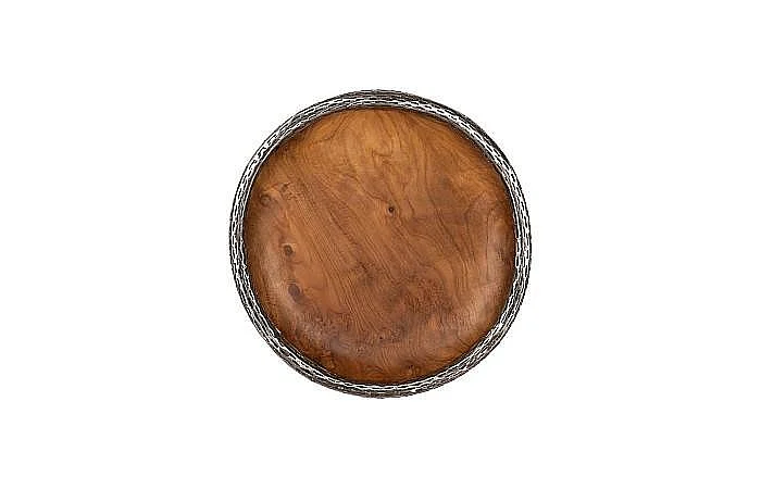 Phillips Collection Teak Wood Bowl Wall Art Medium in Natural ID115648