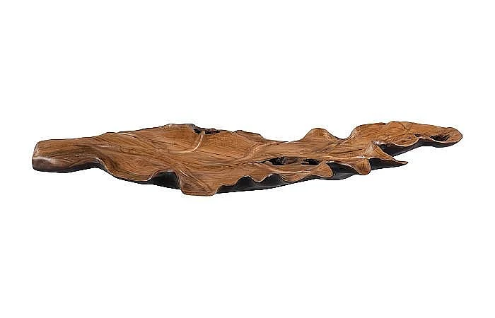 Phillips Collection Teak Wood Leaf Bowl in Black and Natural ID118431