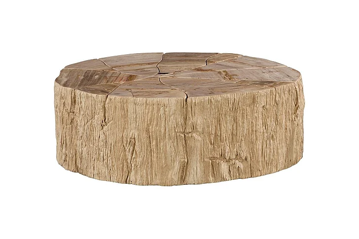 Phillips Collection Converge Petrified Coffee Table, Rough, Cream ID119992