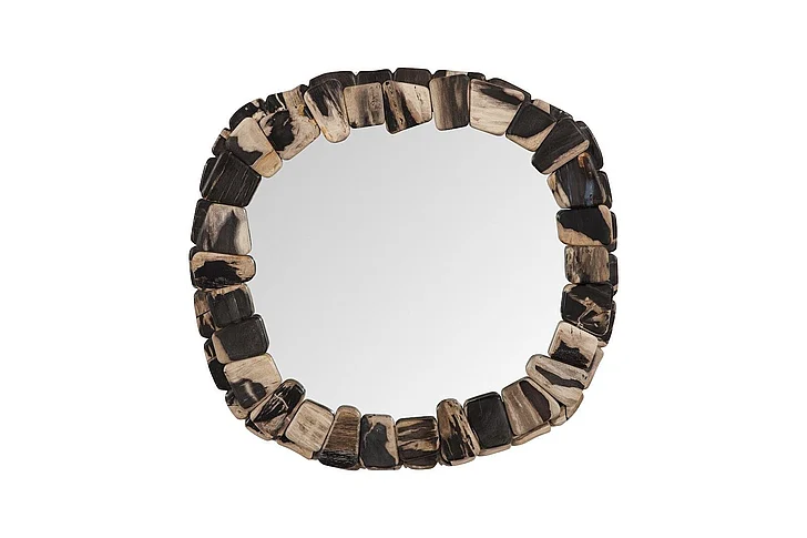 Phillips Collection Stacked Pebble Petrified Mirror, Mixed ID119998