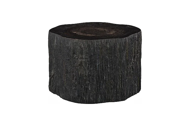 Phillips Collection Chaka Petrified Coffee Table, Rough, Black, Tall ID120004
