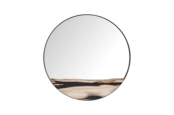 Phillips Collection Petrified Slice Mirror, Black Frame, Large ID120011