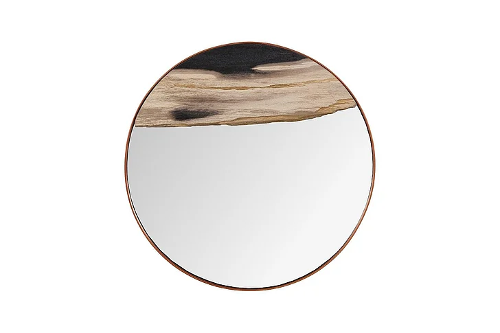 Phillips Collection Petrified Slice Mirror, Copper Frame, Medium ID120012
