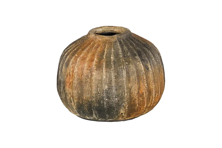 Phillips Collection Raw Umber Vase, Ribbed ID120027