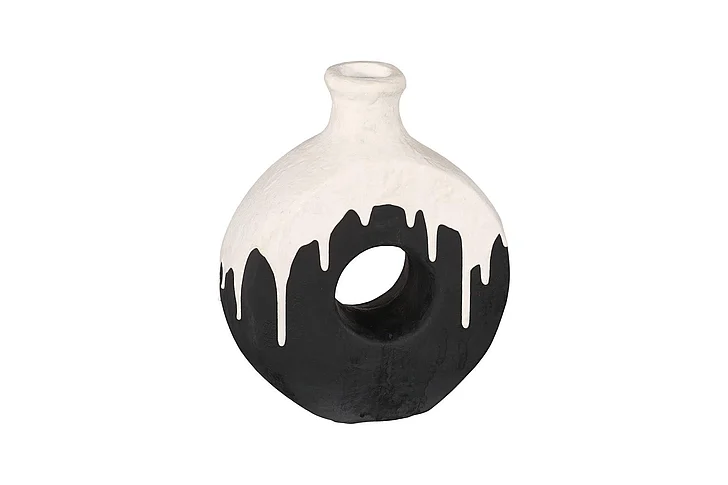 Phillips Collection Porcelain Drip Vase, With Circle Hole ID120037