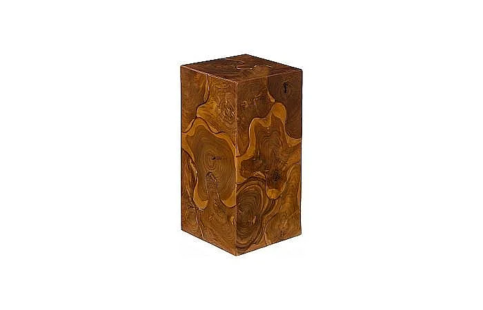 Phillips Collection Teak Slice Square Pedestal Small in Natural ID65138