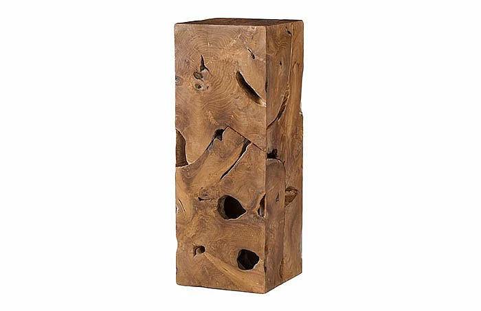 Phillips Collection Teak Slice Medium Square Pedestal in Natural ID65139