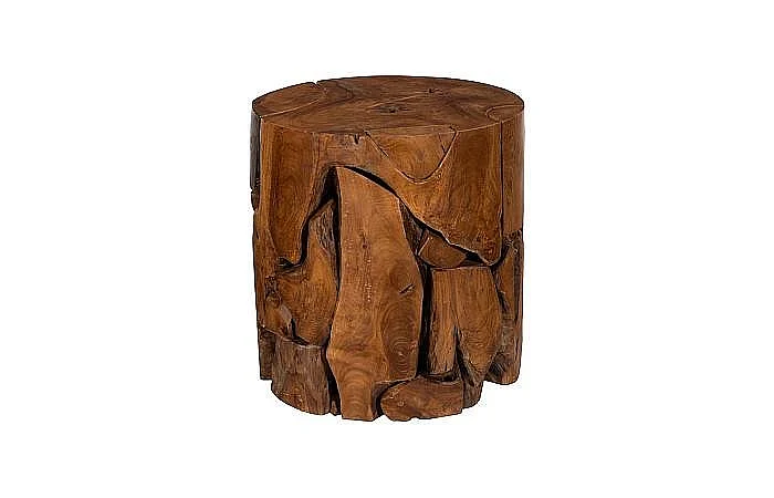 Phillips Collection Teak Chunk Round Stool in Natural ID65141