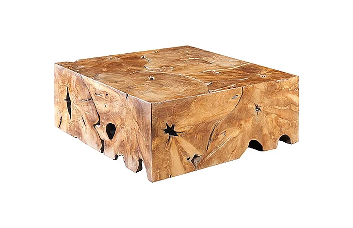 Phillips Teak Slice Square Coffee Table in Natural ID65145