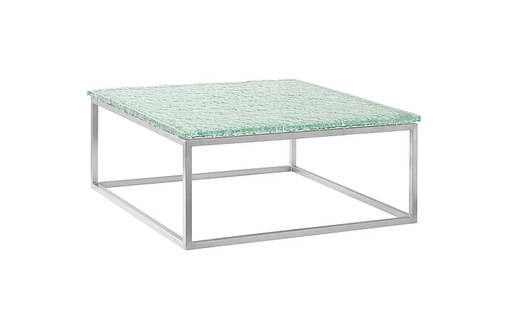 Phillips Collection Bubble Glass Coffee Table in Stainless Steel Base ID74368