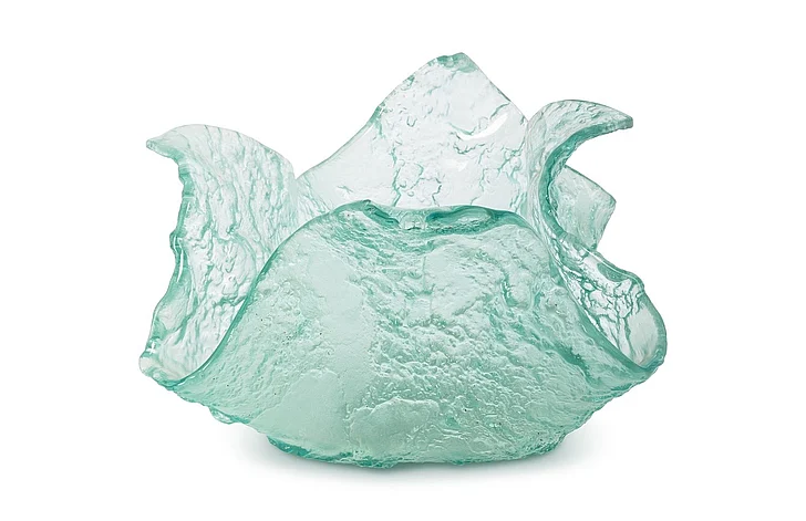 Phillips Collection Small Bubble Glass Bowl in Turquoise ID74540