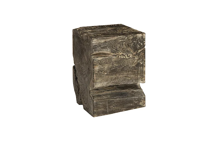 Phillips Collection Square Stool in Black Wash ID85087