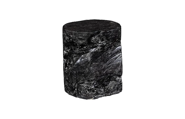 Phillips Collection Round Wash Stool in Black ID85088