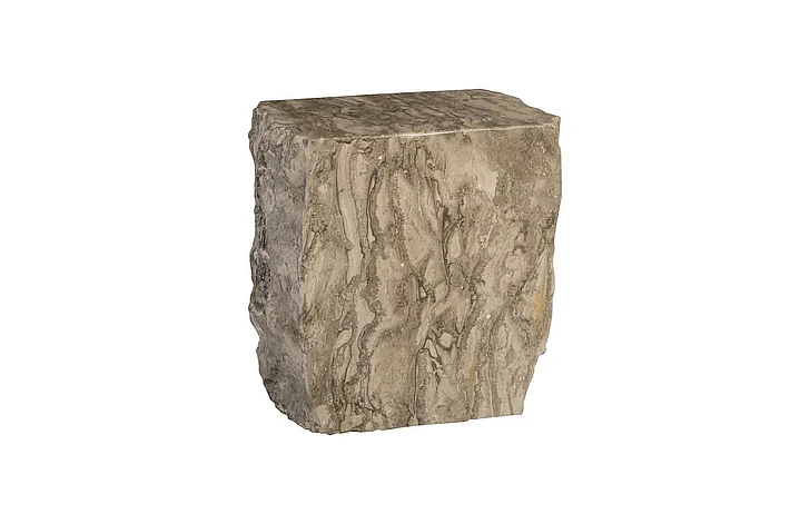 Phillips Collection Marble Stool in Gray ID94664