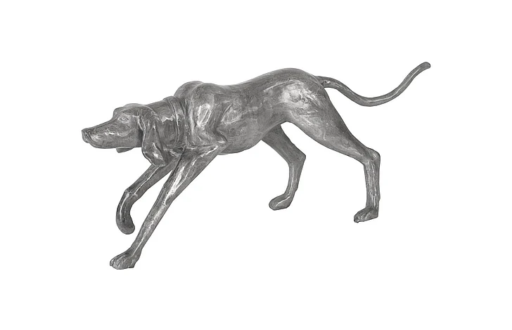 Phillips Collection Walking Dog Sculpture in Black/Silver ID96065