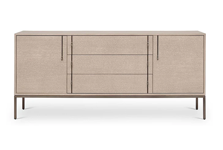 Urbia IE Series Holly Buffet - Taupe Grey - Gun Metal Base IE-HO-BUF-GRY