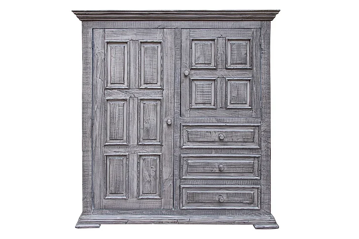 IFD Terra 3 Drawers, 2 Doors Gentleman’s Chest in Gray IFD1041GMC