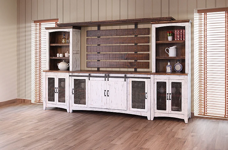 IFD Pueblo 4pc Complete Wall Unit in White