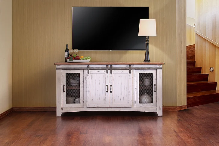 IFD Pueblo 70" TV Stand in White IFD360STAND-70