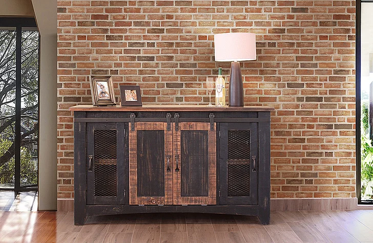 IFD Pueblo 60" TV Stand in Black IFD370STAND-60