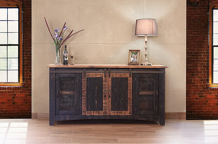 IFD Pueblo 70" TV Stand in Black IFD370STAND-70