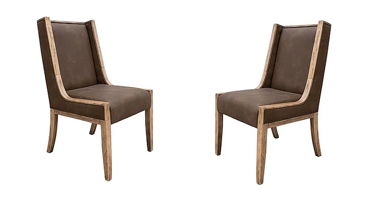 IFD Balam Upholstered Chair Brown (Set of 2) IFD4221CHUBN