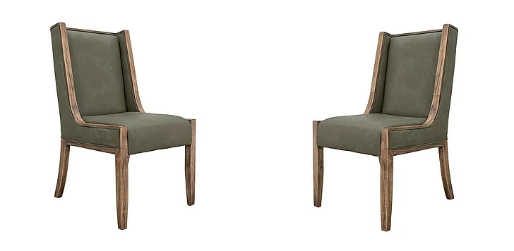 IFD Balam Upholstered Chair Brown/Green (Set of 2) IFD4221CHUGN