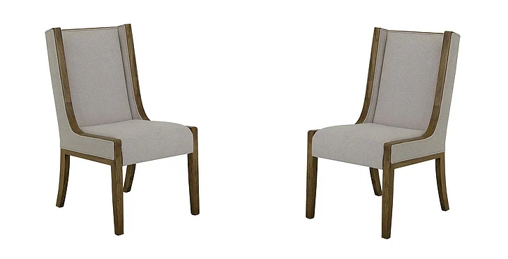 IFD Balam Upholstered Chair Ivory (Set of 2) IFD4221CHUIV