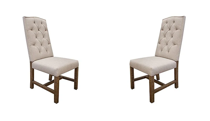 IFD Aruba Chair White/Brown (Set of 2) IFD7331CHR