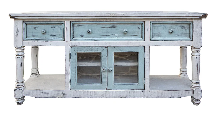 IFD Aruba 70" TV Stand in White IFD7331STN70WT