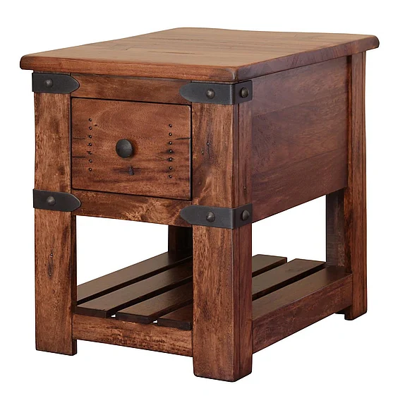 IFD Parota 1 Drawer Chairside Table IFD866CST