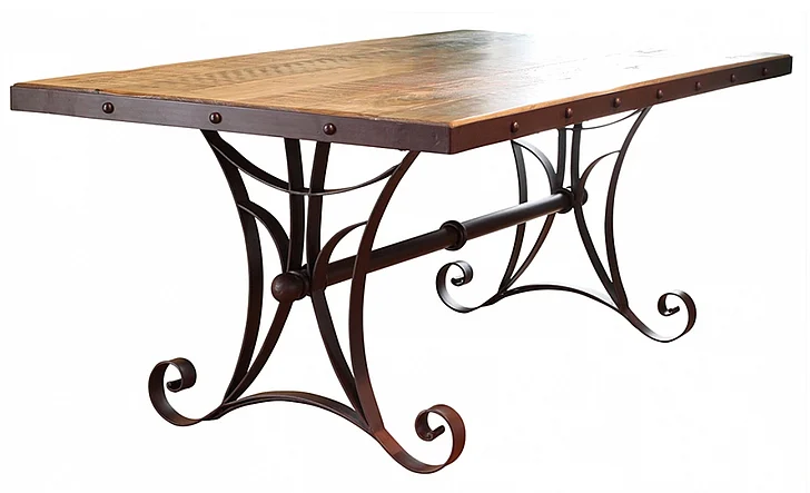 IFD Antique 79" Dining Table in Distressed IFD962TABLE-MC
