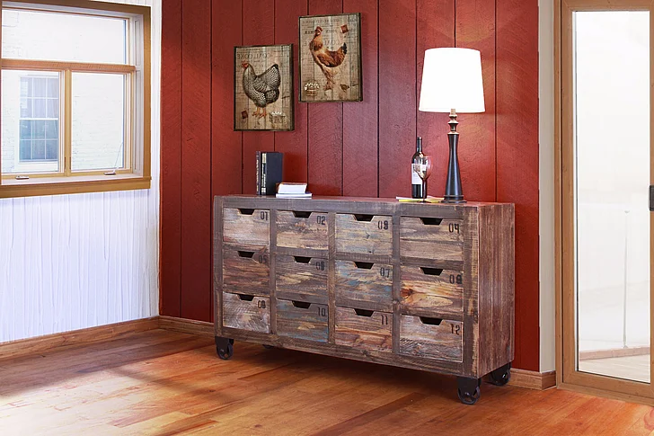 IFD Urban Multicolor 12 Drawer Console IFD965CONS-MD