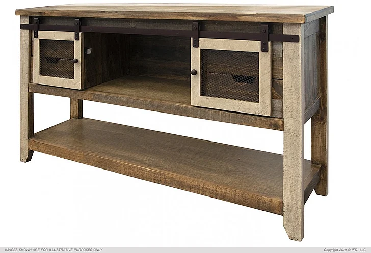 IFD Antique Sofa Table in Multicolor IFD9661SOF