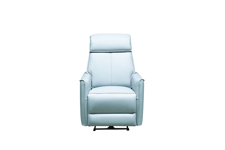 Klaussner Skyline Rilasso Leather Recliner in NS81 Blue