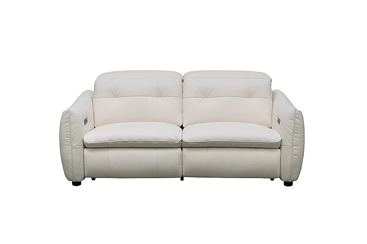 Klaussner Skyline Double Power Reclining Loveseat in N821 Purewhite