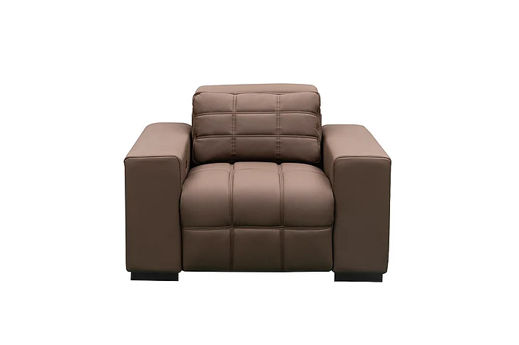 Klaussner Skyline Serenity Seater Leather Power Reclining Chair in NS100 Brown