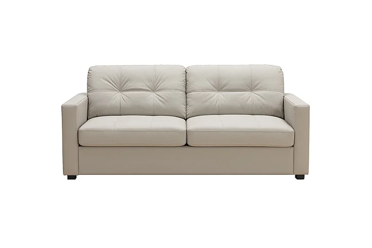 Klaussner Skyline Bellini Queen Leather Sleeper Sofa in 8850 Lightgray
